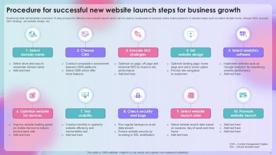 Procedure For Successful New Website Launch Steps For Business Growth