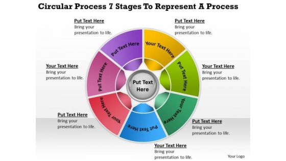 Process 7 Stages To Represent Business Plan Software Download PowerPoint Slides