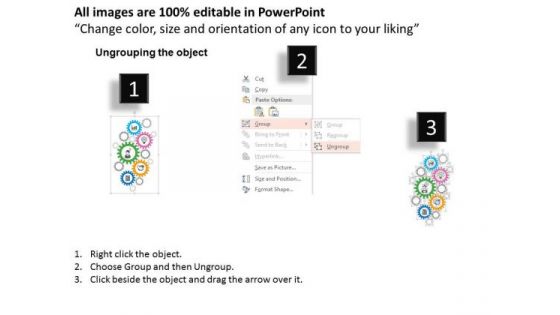 Process Control Bar Graph Growth Indication PowerPoint Template