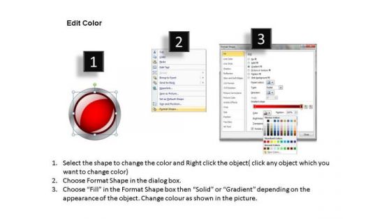 Process Flowchart Stages With Round Buttons PowerPoint Slides And Ppt Templates