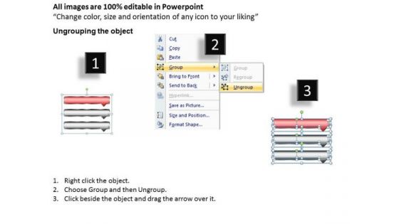 Process PowerPoint Template Arrow Using 3 Rectangles Business Plan Image