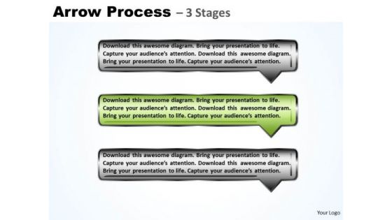 Process PowerPoint Template Arrow Using 3 Rectangles Business Plan Ppt Image