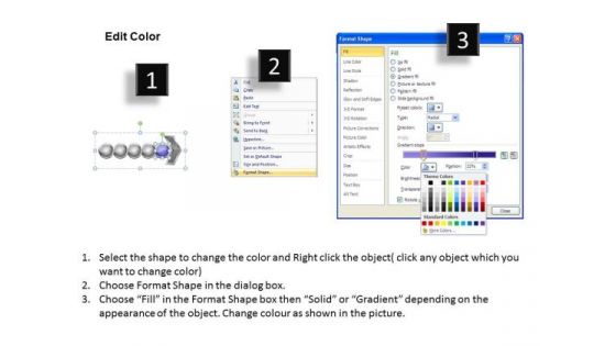 Process Ppt Collinear Representation Of 5 Concepts Business Communication PowerPoint 6 Design