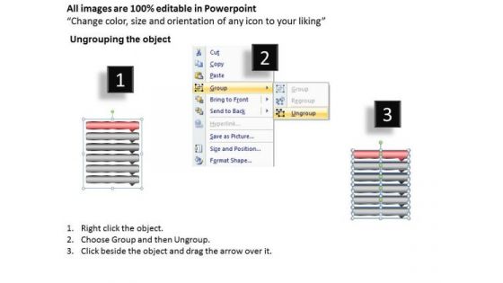 Process Ppt Continuous Using 6 Rectangular Arrows Business Plan PowerPoint 2 Graphic