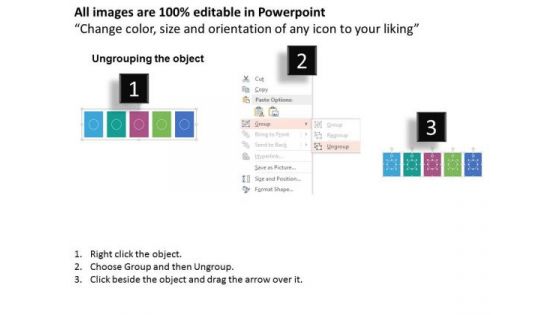 Process Steps In Linear Flow Presentation Template