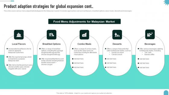 Product Adaption Strategies For Global Expansion Enhancing Global Presence Structure Pdf