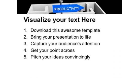 Productivity Concept With Labyrinth Marketing PowerPoint Templates Ppt Backgrounds For Slides 0313