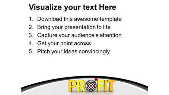 Profit In Business And Conceptual Target PowerPoint Templates Ppt Backgrounds For Slides 0413