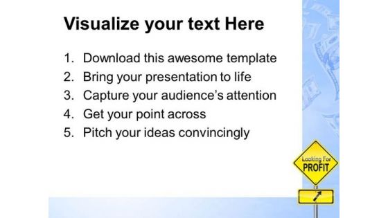 Profit Signpost Finance PowerPoint Templates And PowerPoint Themes 0412