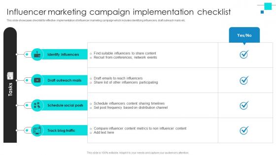 Project Benchmarking Process Influencer Marketing Campaign Implementation CRP DK SS V