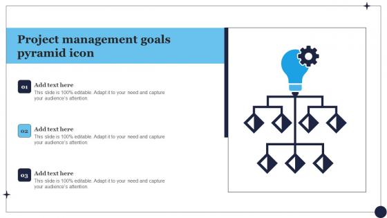 Project Management Goals Pyramid Icon Template Pdf