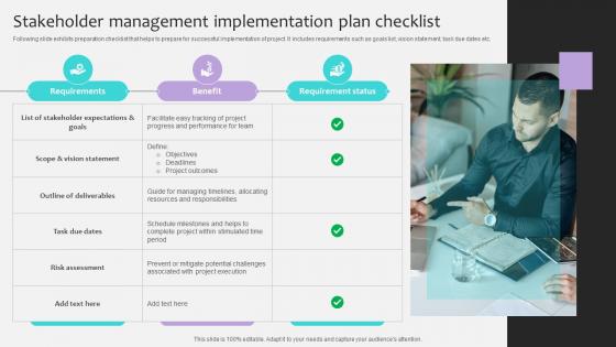 Project Stakeholders Management Stakeholder Management Implementation Ppt Example