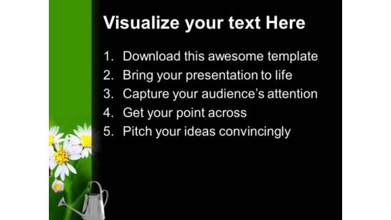 Proper Wter Is Neccesary For Plants PowerPoint Templates Ppt Backgrounds For Slides 0613