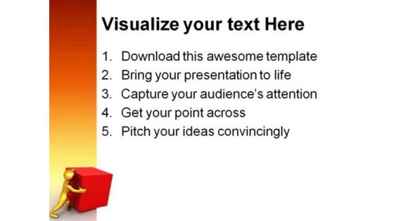Pulling Box Business PowerPoint Backgrounds And Templates 0111