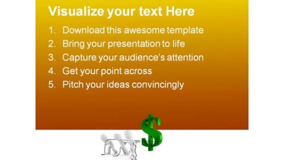 Pulling The Dollar Finance PowerPoint Themes And PowerPoint Slides 0311