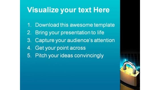 Pulse With Lock Security PowerPoint Backgrounds And Templates 0111