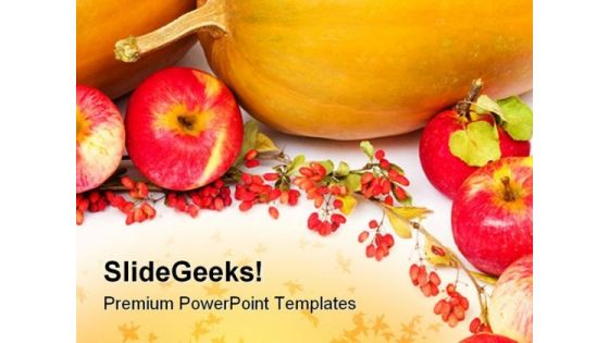 Pumpkins And Apples Halloween Festival PowerPoint Themes And PowerPoint Slides 0411