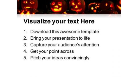 Pumpkins Halloween Festival PowerPoint Themes And PowerPoint Slides 0411