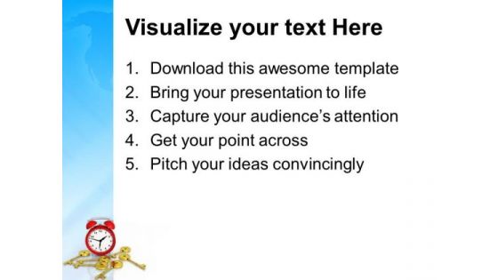 Punctuality Is Key Of Success In Business PowerPoint Templates Ppt Backgrounds For Slides 0413