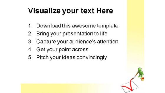 Puppet With Right Symbol Business PowerPoint Themes And PowerPoint Slides 0511