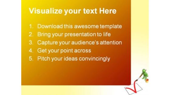 Puppet With Right Symbol Business PowerPoint Themes And PowerPoint Slides 0511