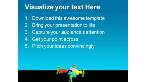 Puppets With Solution Puzzles Business PowerPoint Templates And PowerPoint Backgrounds 0911