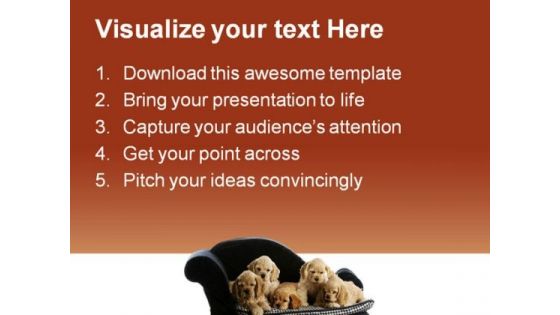 Puppies Animals PowerPoint Templates And PowerPoint Backgrounds 0111
