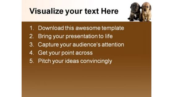 Puppy Brothers Animals PowerPoint Themes And PowerPoint Slides 0711