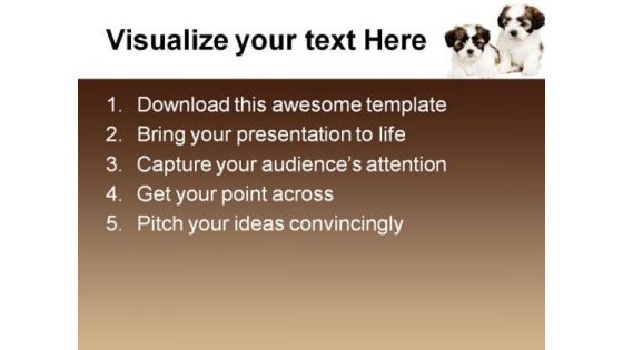 Puppy Dogs Animals PowerPoint Templates And PowerPoint Backgrounds 0611