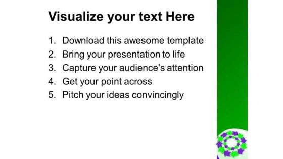 Purple And Green Circular Arrows Flow PowerPoint Templates Ppt Backgrounds For Slides 0213