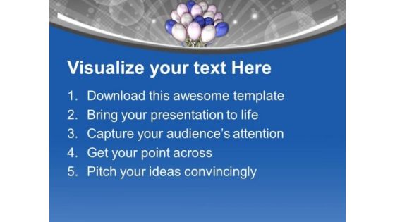 Purple And Silver Ballons Party Background PowerPoint Templates Ppt Backgrounds For Slides 0113