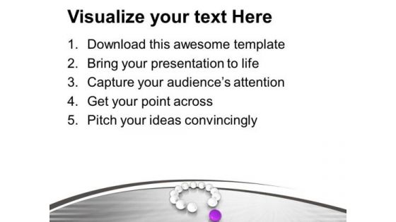 Purple Ball Out Of Circle Leadership PowerPoint Templates Ppt Backgrounds For Slides 0313