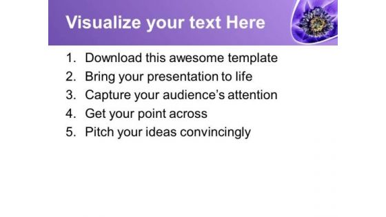 Purple Colors Flower Background PowerPoint Templates Ppt Backgrounds For Slides 0413