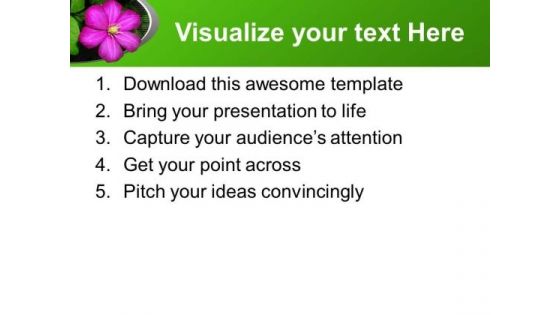 Purple Flower For Joy Theme PowerPoint Templates Ppt Backgrounds For Slides 0513