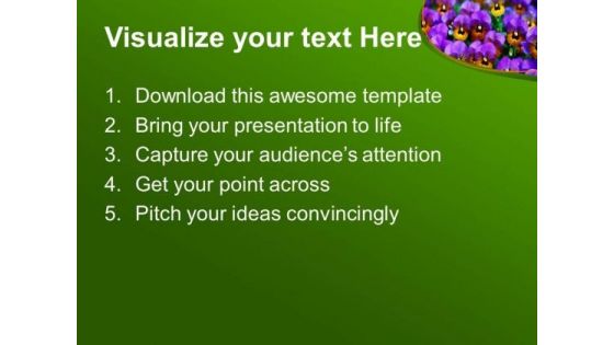 Purple Flower With Designer Background PowerPoint Templates Ppt Backgrounds For Slides 0613
