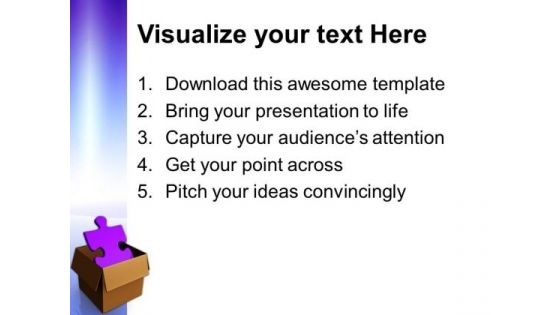 Purple Puzzle In Box Metaphor PowerPoint Templates And PowerPoint Themes 0912