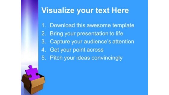 Purple Puzzle In Box Metaphor PowerPoint Templates And PowerPoint Themes 0912