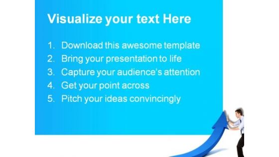 Push Arrow Up Business PowerPoint Templates And PowerPoint Backgrounds 0511