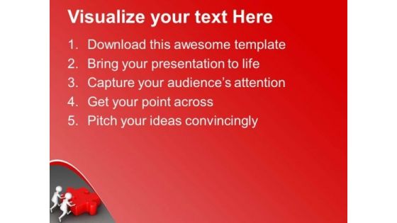 Push Solution Jigsaw Puzzle PowerPoint Templates Ppt Backgrounds For Slides 0713