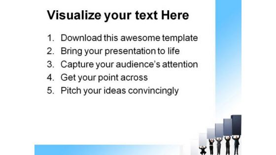 Pushing Graph Up Business PowerPoint Templates And PowerPoint Backgrounds 0811