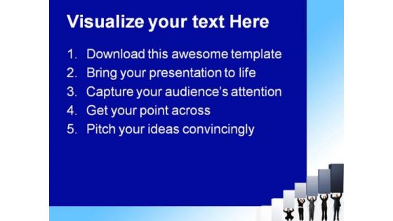 Pushing Graph Up Business PowerPoint Templates And PowerPoint Backgrounds 0811