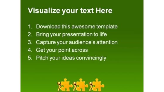 Pushing Puzzle Piece Solution Business PowerPoint Themes And PowerPoint Slides 0711