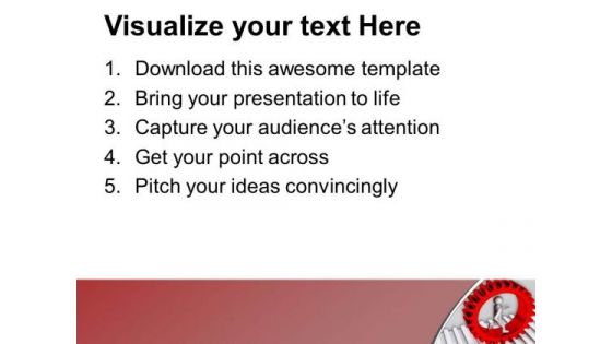 Put Gear On Track For Success PowerPoint Templates Ppt Backgrounds For Slides 0613