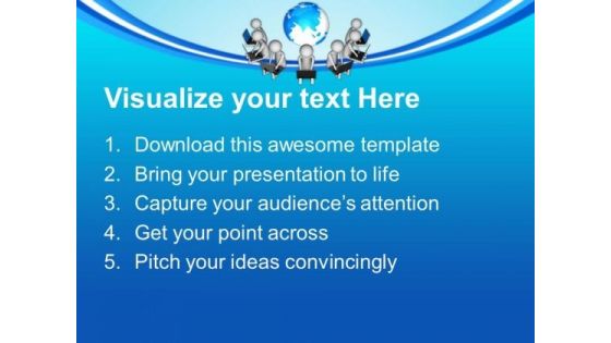 Put Global Connection For Team Benifit PowerPoint Templates Ppt Backgrounds For Slides 0713
