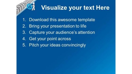 Put Right Gear In Right Place Business Concept PowerPoint Templates Ppt Backgrounds For Slides 0713