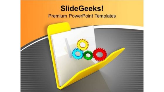 Put Right Gears For Data Security PowerPoint Templates Ppt Backgrounds For Slides 0713