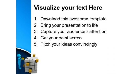 Put The Right Cube In Right Place PowerPoint Templates Ppt Backgrounds For Slides 0713