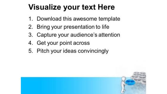Put The Right Part To Gear The Process PowerPoint Templates Ppt Backgrounds For Slides 0613