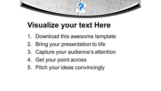Put The Right Solution Puzzle PowerPoint Templates Ppt Backgrounds For Slides 0713