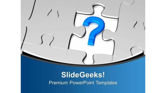 Put The Right Solution Puzzle PowerPoint Templates Ppt Backgrounds For Slides 0713